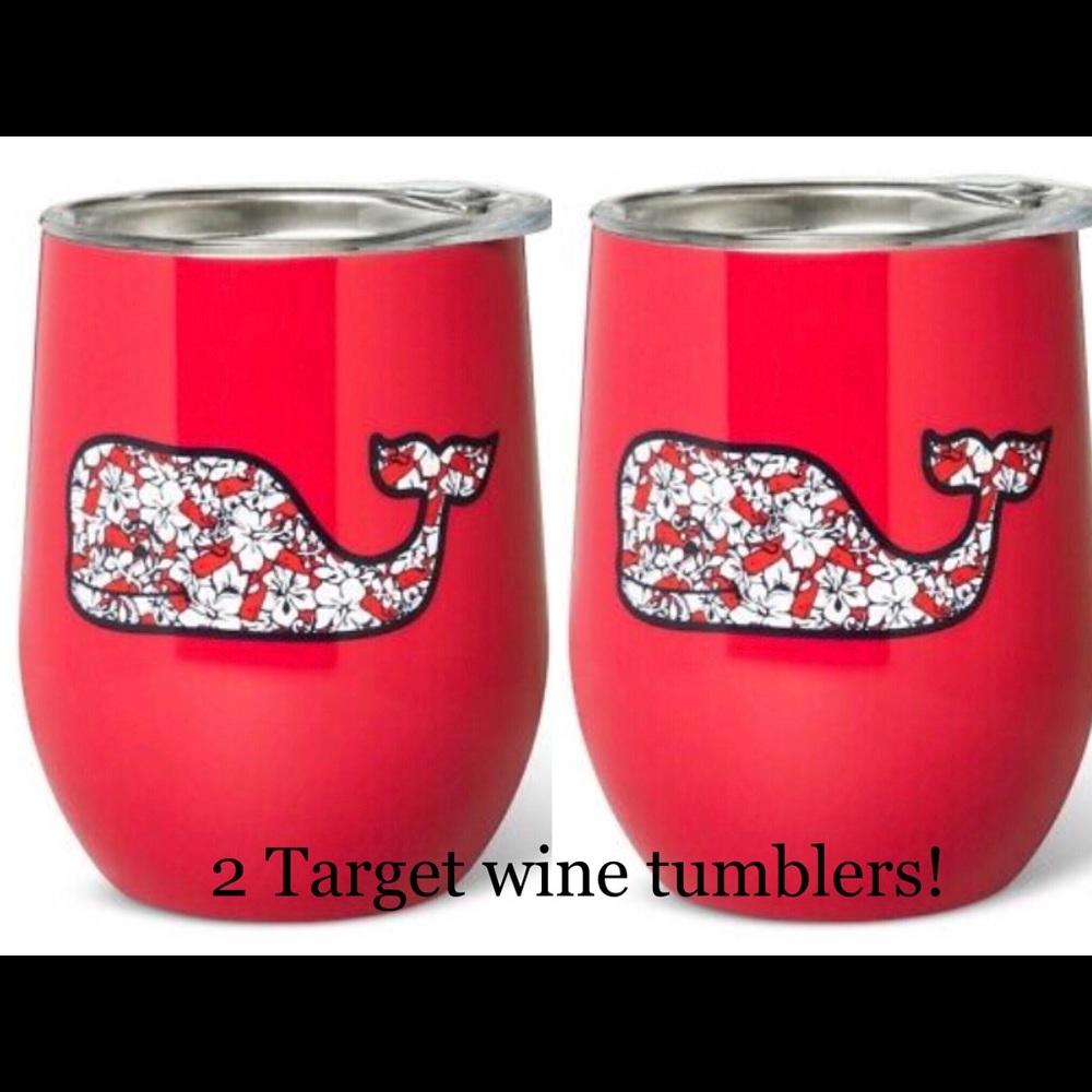 Set of 2 vineyard vines for Target wine tumblers